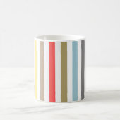 Mug Résumé moderne rayé lignes rayure corail o (Centre)
