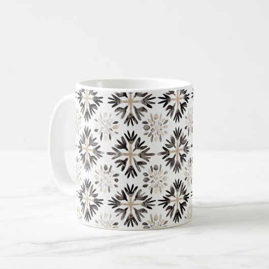 Mug Résumé Noir Abstrait (Devant gauche)