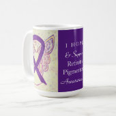 Mug Rétinite Pigmentosa Sensibilisation Ruban Angel Mu (Devant gauche)