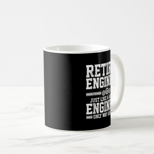 Mug Retired Engineer Engineering Funny Saying Retireme (Devant droit)