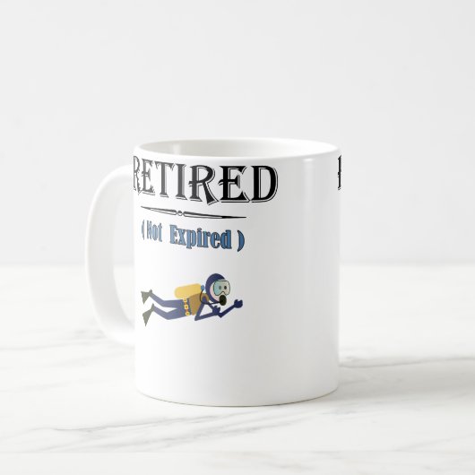 Mug Retired Not Expired Scuba Diving (Devant gauche)