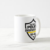 Mug Retired Police Emergency Dispatcher 10-42 (Devant droit)