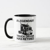 Mug Retired Truck Driver Gift Legendary Trucker Retire (Gauche)
