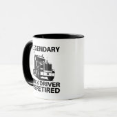 Mug Retired Truck Driver Gift Legendary Trucker Retire (Devant gauche)