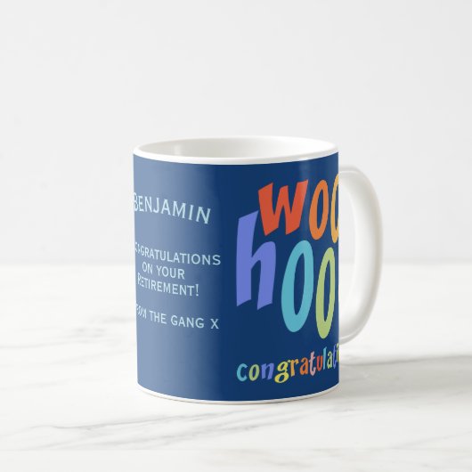 Mug Retirement Congratulations Typography (Devant droit)