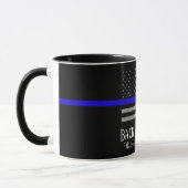MUG RETOUR À LA BOUE DE POLICE DE SOUTIEN BLEU (Gauche)
