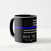 MUG RETOUR À LA BOUE DE POLICE DE SOUTIEN BLEU (Devant gauche)
