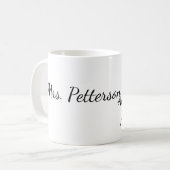 Mug Retour à l'école ajouter nom de l'enseignant année (Devant gauche)