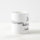 Mug Retour à l'école ajouter nom de l'enseignant année (Centre)