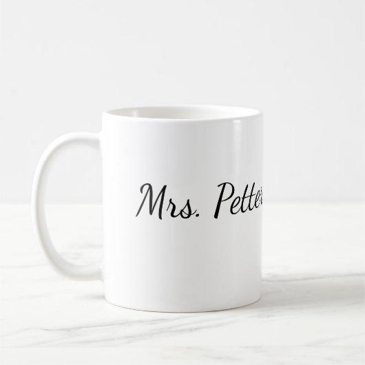 Mug Retour à l'école ajouter nom de l'enseignant année (Gauche)