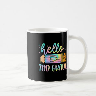 Mug Retour À L'École Bonjour 2E Année Leopard Tie Dye