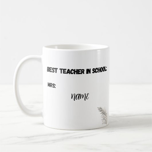 Mug - Retour à l'école Cadeau pour les enseignants (Gauche)