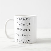Mug Retour À L'École Citation Math Pour Filles Garçons (Gauche)