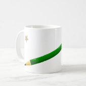 Mug Retour à l'école Enseignants Nom Crayon vert class (Devant gauche)