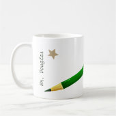 Mug Retour à l'école Enseignants Nom Crayon vert class (Gauche)