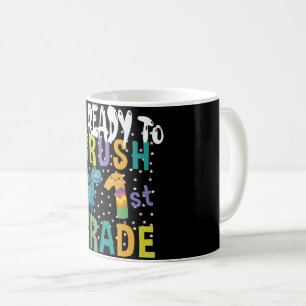 Mug Retour à l'école Je suis prêt à déchirer la 1re an