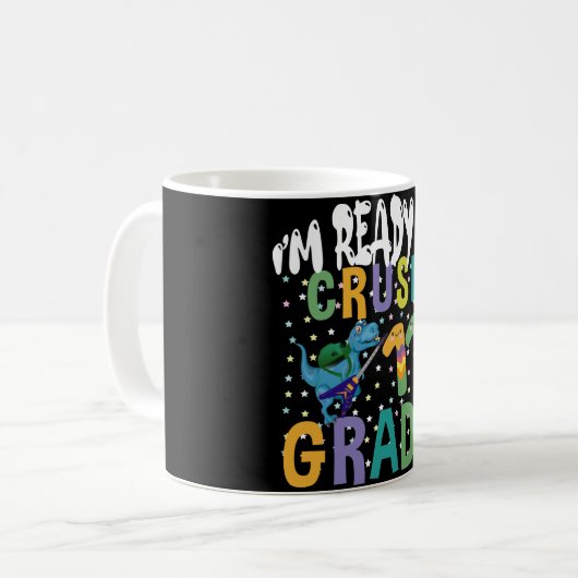 Mug Retour à l'école Je suis prêt à rocher 11e année D (Devant gauche)