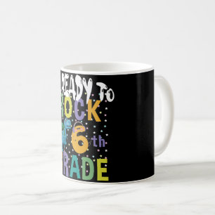 Mug Retour à l'école Je suis prêt à rocker 6e année Di