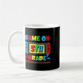 Mug Retour à l'école jeu activé 5e année drôle gamer e (Gauche)