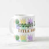 Mug Retour à l'école nom du professeur titre succulent (Devant gauche)