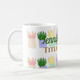 Mug Retour à l'école nom du professeur titre succulent