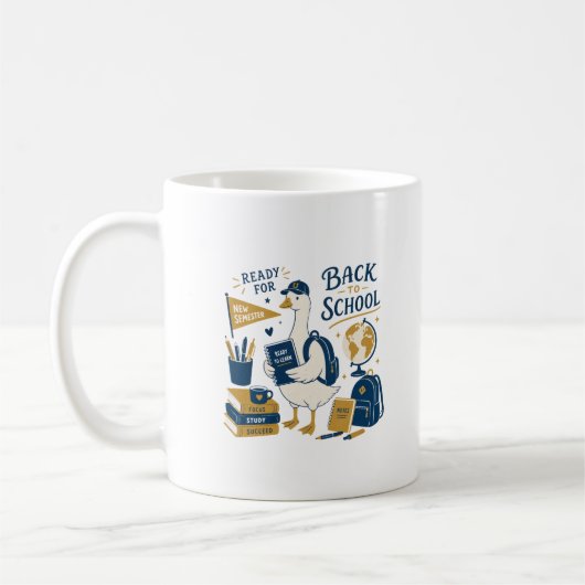 Mug Retour à l'école Oie Rétro (Gauche)