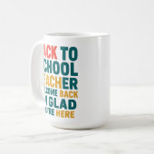 Mug Retour à l'école Professeur Bienvenue Retour Je su (Devant gauche)