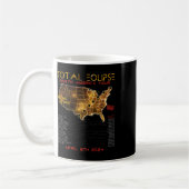 Mug Retour) Total Solar Eclipse 2024 North America Tou (Gauche)