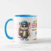 Mug Retourner À L'École Chat Porte Sac À Dos Personnal (Gauche)