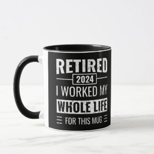 Mug Retraite 2024 Dons Amusants Officiellement Retrait