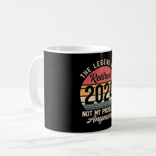 Mug Retraité 2024 Pas mon problème plus (Devant gauche)