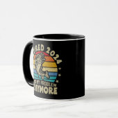 Mug Retraité 2024 Pas mon problème Plus drôle Pêche (Devant gauche)