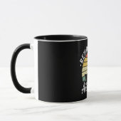 Mug Retraité 2024 Pas mon problème Plus drôle Pêche (Gauche)