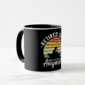Mug Retraité 2024 Pas mon problème Plus drôle Pêche (Devant gauche)
