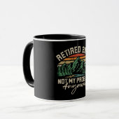Mug Retraité 2024 Pas mon problème Plus Retraite (Devant gauche)
