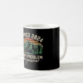Mug Retraité 2024 Pas mon problème Plus Retraite (Devant droit)
