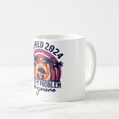 Mug Retraité 2024 Pas mon problème Plus Retraite (Devant droit)