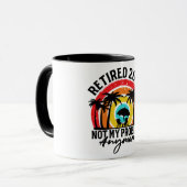 Mug Retraité 2024 Pas mon problème Plus Retraite (Devant gauche)