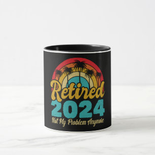 Mug Retraité 2024 Pas mon problème Plus Retraite