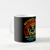 Mug Retraité 2024 Pas mon problème Plus Retraite (Devant gauche)