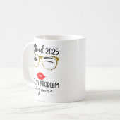 Mug Retraite 2025 Femmes Retraitées 2025 Pas mon probl (Devant gauche)