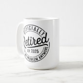 Mug Retraité 2025 Plus Mon Problème À La Retraite (Devant gauche)