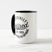 Mug Retraité 2026 Plus Mon Problème Retraite (Devant gauche)