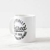 Mug Retraite 2026 Plus Mon Problème Retraite (Devant gauche)