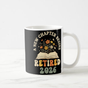 Mug Retraité 2026 un nouveau chapitre commence floral