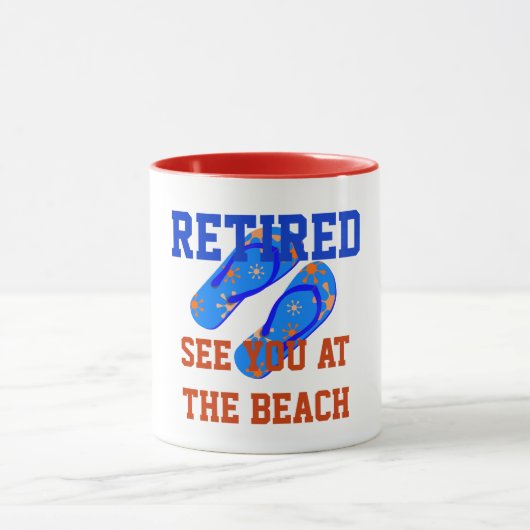 Mug Retraité - À vous voir à la plage (Centre)