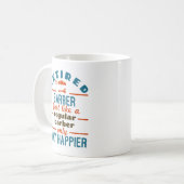 Mug Retraité Barber Funny Retraite Happier (Devant gauche)