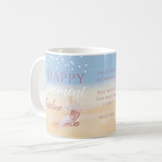 Mug Retraite Beach Coastal Seashell (Devant gauche)