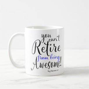 Mug Retraite d'agent de police Ligne bleue mince