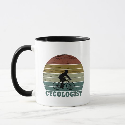 Mug Retraite de cyclisme drôle - Vieux Cycologue (Gauche)